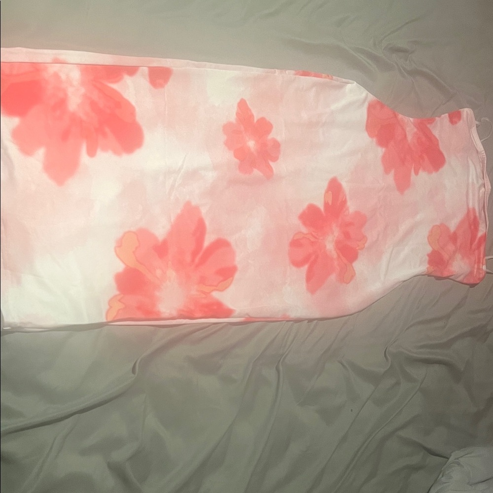 SHEIN Pink and White Floral Dress